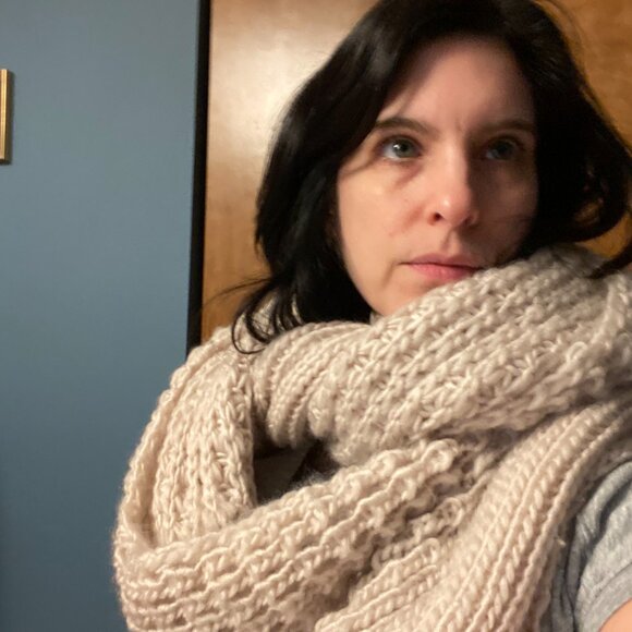 Chunky Knit Infinity Scarf - Picture 2 of 2